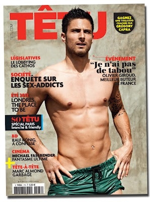 Olivier Giroud, primer futbolista franc&#233;s portada de T&#234;tu - A qui&#233;n le importa; Men 
