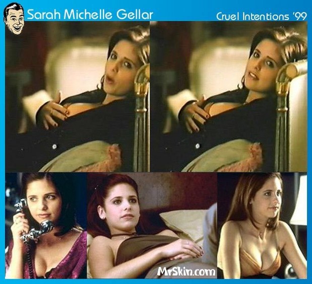 Cruel Intentions tit shots of Sarah Michelle Gellar; Celebrity Hot 