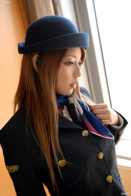 Stewardess Cosplay Bondage - Mei Hibiki; Asian Ass Non Nude Uniform 