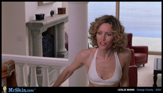 Leslie Mann in little bikini top; Celebrity 