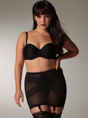 Plus Size Lingerie | Plus Size Garter Belts | Vintage Shaper Garter Skirt | Hips & Curves; Toys 