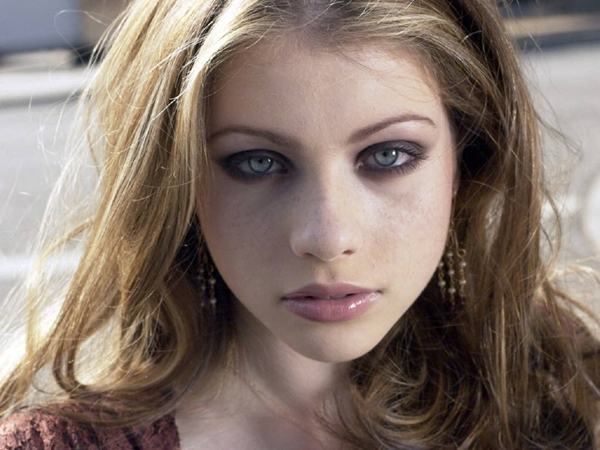 Michelle Trachtenberg face pic.  Now please excuse me while I take care of something that "just came up".; Babe Brunette Celebrity SFW 