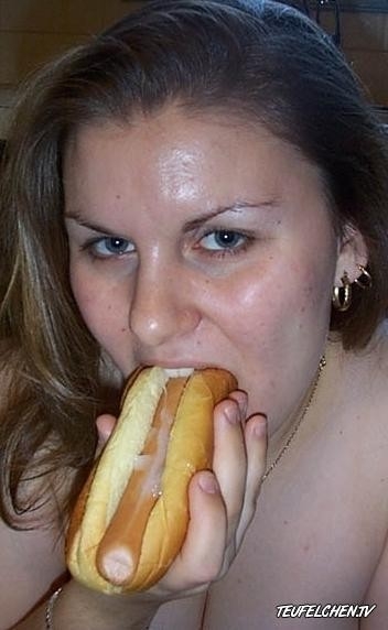 That's one NASTY hot dog!; BBW Cumshots Funny 