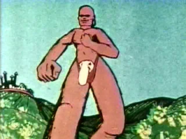 Vintage adult cartoons of giant with huge magical cock going around fucking any girl in sight!; Big Dick Hentai 